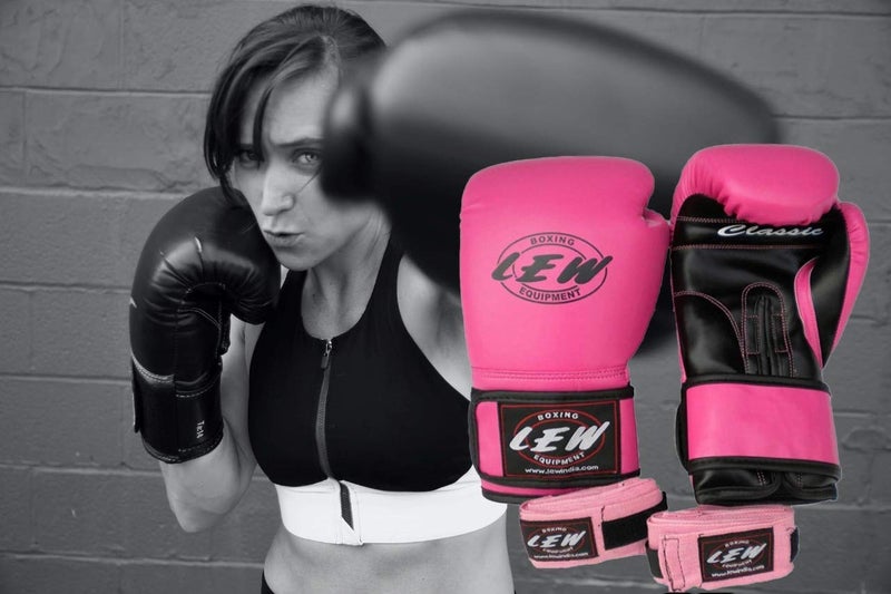 LEW Classic PU Leather Training/Fight Boxing Gloves - Image 3