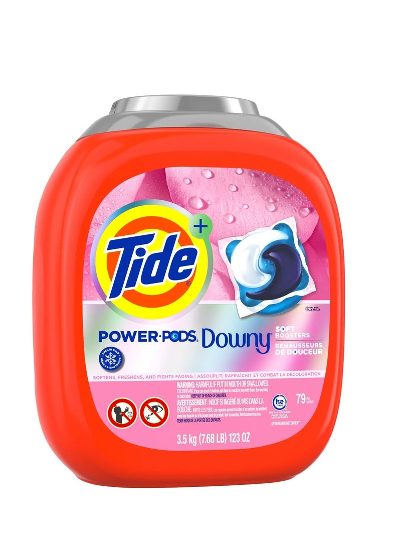 Tide 79-Piece Power Pods Laundry Detergent Pods With Downy HE Sensitivity 3.5 Kg For Baby Sensitive Skin  - Image 1