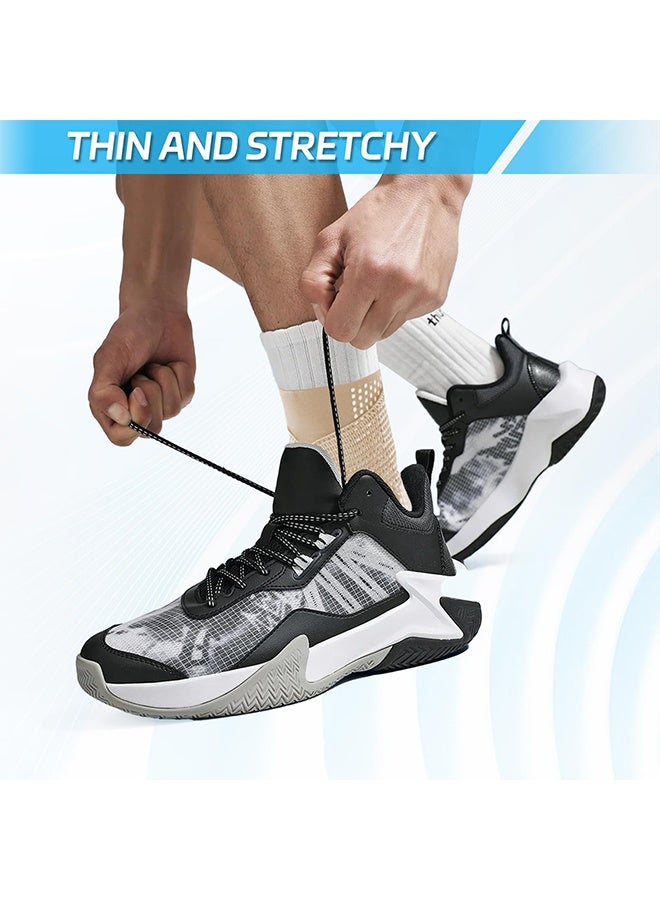 1 Pair Ankle Brace for Sprained Ankle, Silicone Stabilizer Pad Adjustable Fishnet Straps Ankle Support for Injury Healing Plantar Fasciitis Achilles Tendonitis - Image 5