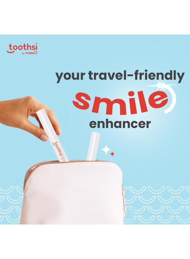 Toothsi قلم تبييض الأسنان Toothsi Spark | سعة 2 مل | يكفي لـ 10 جلسات علاجية | فعال في إزالة البقع الناتجة عن التدخين، والبان ماسالا، والgutka، والتبغ، والنبيذ، والقهوة | مزيل لبقع الأسنان | سهل الحمل والاستخدام | جل تبييض آمن على مينا الأسنان - Image 2