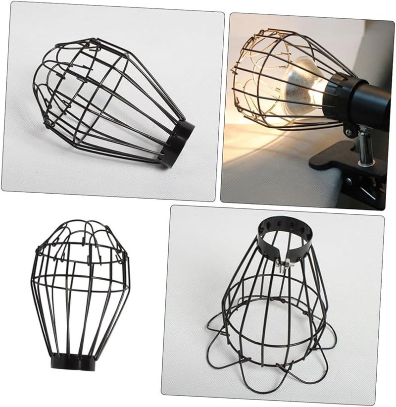 قطعتان غطاء مصباح حراري أسود للزواحف، تصميم آمن لخزان العزل - Image 4