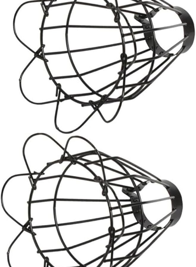 قطعتان غطاء مصباح حراري أسود للزواحف، تصميم آمن لخزان العزل - Image 1