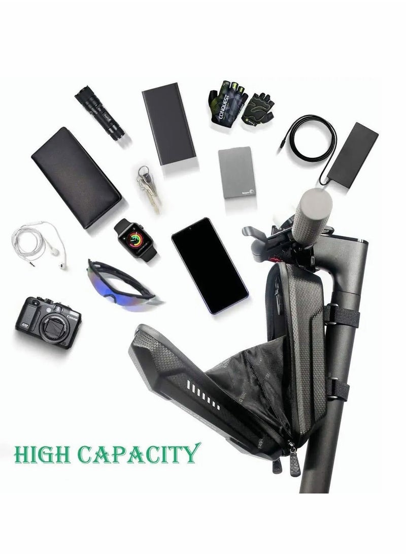 Y&D - Electric Scooter Handlebar Bag, EVA Multi-Purpose Waterproof Storage Large Capacity Front Tube Hard Shell Bag for Scooter/Electric Bike/Bicycle/Motorcycle - Image 1