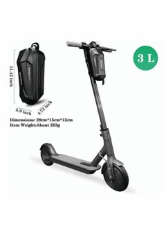 Y&D Electric Scooter Handlebar Bag, EVA Multi-Purpose Waterproof Storage Large Capacity Front Tube Hard Shell Bag for Scooter/Electric Bike/Bicycle/Motorcycle  - Image 2