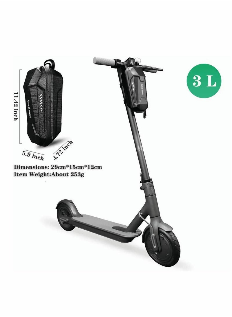 Y&D - Electric Scooter Handlebar Bag, EVA Multi-Purpose Waterproof Storage Large Capacity Front Tube Hard Shell Bag for Scooter/Electric Bike/Bicycle/Motorcycle - Image 1