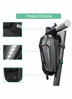 Y&D Electric Scooter Handlebar Bag, EVA Multi-Purpose Waterproof Storage Large Capacity Front Tube Hard Shell Bag for Scooter/Electric Bike/Bicycle/Motorcycle  - Image 4