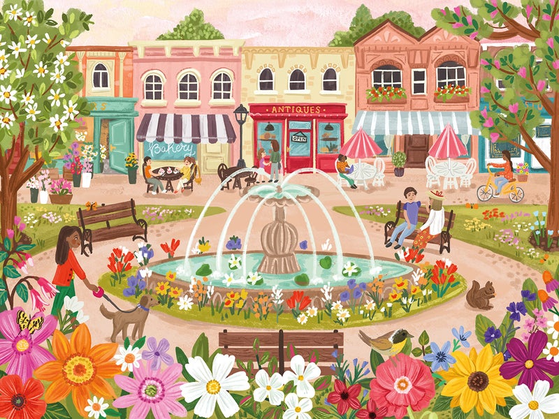 Ceaco - Olivia Gibbs - Town Park - 300 Piece Jigsaw Puzzle - Image 1