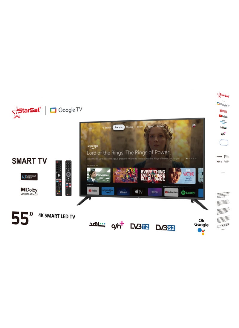 StarSat - 55-Inch Ultra HD 4K Smart TV With Google Integration - Image 1