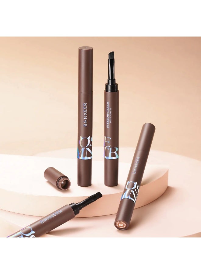 Banxeer Eyebrow Cream -with Brush (Color #1 Warm Brown) - Image 1