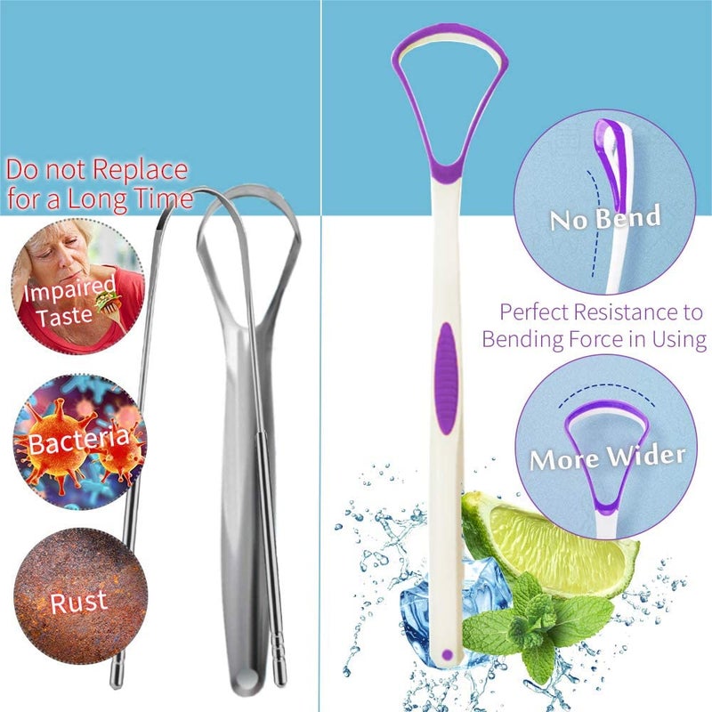THINKPRICE Tongue Scraper Cleaner 100% BPA Free Tongue Scrapers with Travel Handy Case for Adults, Kids, Healthy Oral Care, Easy to Use, Help Fight Bad Breath (4 PACK) - Image 4