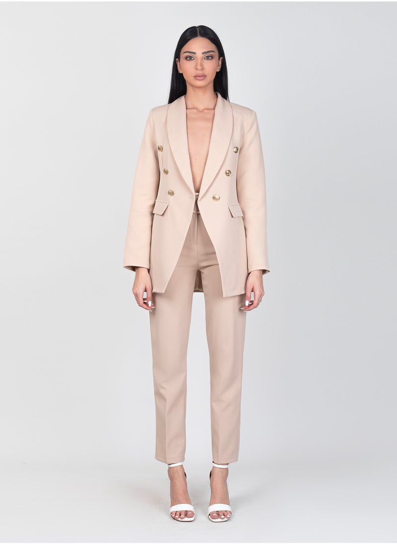 STRAIGHT LEG TROUSER AND SIX BUTTONS BOLD SHOULDER BLAZER SUIT - pzsku/Z778895956722A7141277Z/45/_/1717540751/883b3b1a-f329-4936-b217-48abdc96840c