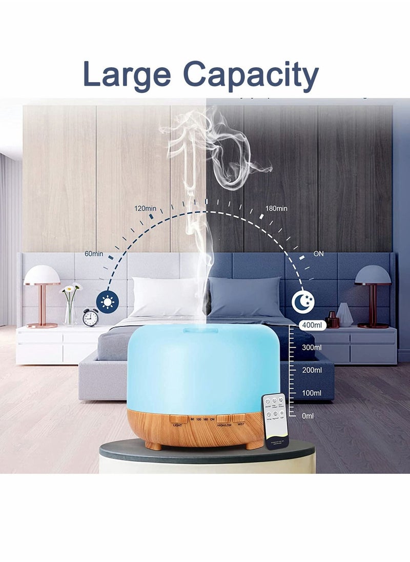 Y&D - Upgraded Essential Oil Diffuser 500ml Ultrasonic Aromatherapy Air Vaporizer with 7 Color Lights 4 Timer Fragrant Cool Mist Humidifier Auto Shut-off Function for Home Office - Image 1
