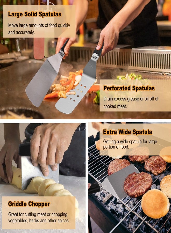 purechef 238PCS Premium Griddle Accessories Kit, Grill Tools for Flat Top Grill with Enlarged Spatulas, Burger Press, Basting Cover & Storage Bag, Flat Top Grill Accessories for Outdoor Barbecue - Image 4
