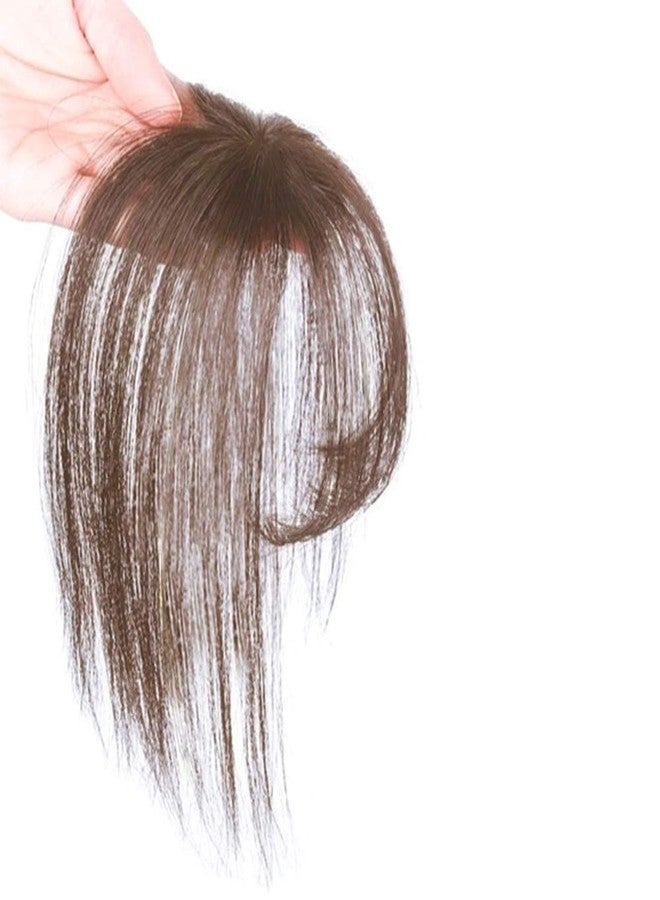 Mrisata Hair Toppers Clip on Fringe Extension, Hairpieces for Women, Bangs Topper With Invisible Seamless Thin Neat Air Bangs, Straight 3D Cover (B) - Image 1