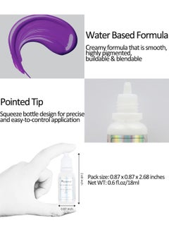 Mysense Mysense Purple Face Body Paint,Water Based Washable Face Paint,Non-toxic Cream Body Paint for Adults and Children Halloween Costume Cosplay SFX Zombie Vampire Witch Makeup,0.6oz  - Image 2