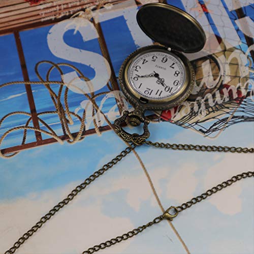 VIGOROSO Vintage Retro Pocket Watch UNITED STATES AIR FORCE Style Bronze Steampunk Chain in Box - Image 3