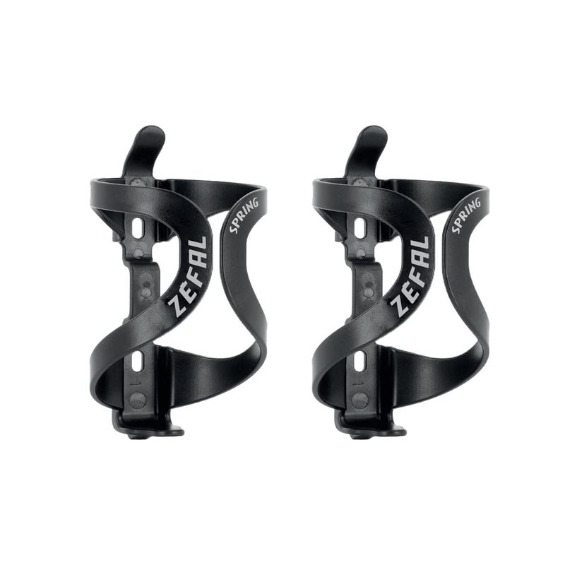 ZEFAL Pack Spring Black - Pack de Deux Porte Gourde pour Votre Cadre - Porte Bidon Velo Léger et Durable pour Vélo de Route et VTT - Black - Image 1
