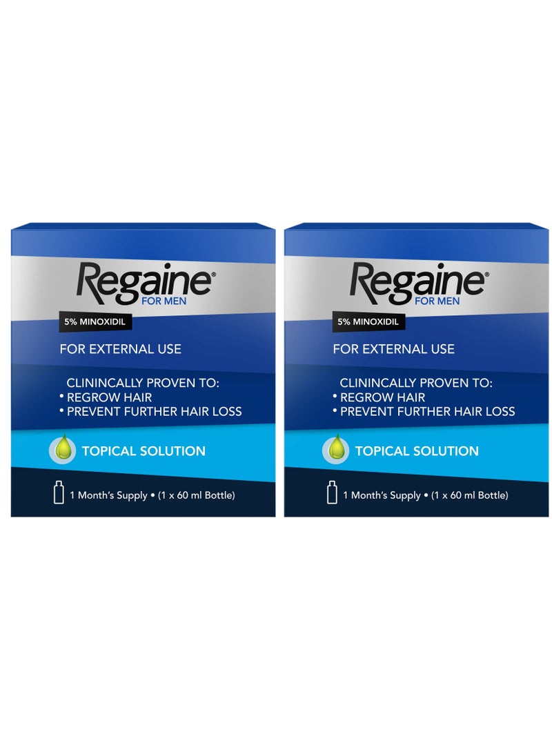 Regaine - Pack Of 2 Regaine Minoxidil Solution 5 % - 60ml - Image 1