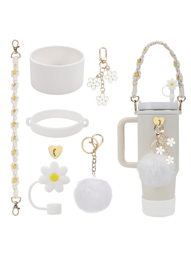 EVEREEN - Stanley Cup Accessories Set- Water Bottle Handle Strap, Siliocne Stanley Cup Boot, Stanley Charms for Stanley Cup 40oz Tumbler - Image 1