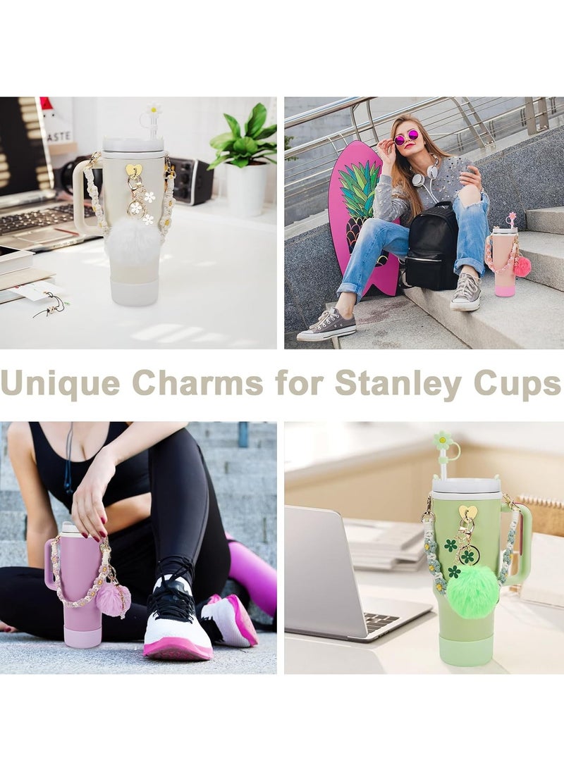 EVEREEN - Stanley Cup Accessories Set- Water Bottle Handle Strap, Siliocne Stanley Cup Boot, Stanley Charms for Stanley Cup 40oz Tumbler - Image 1