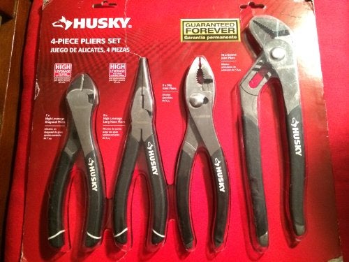 Husky 861461 4 Piece High Leverage Multi-Use Pliers Set with Diagonal, Long Nose, Slip Joint, and Groove Joint Pliers - Image 3