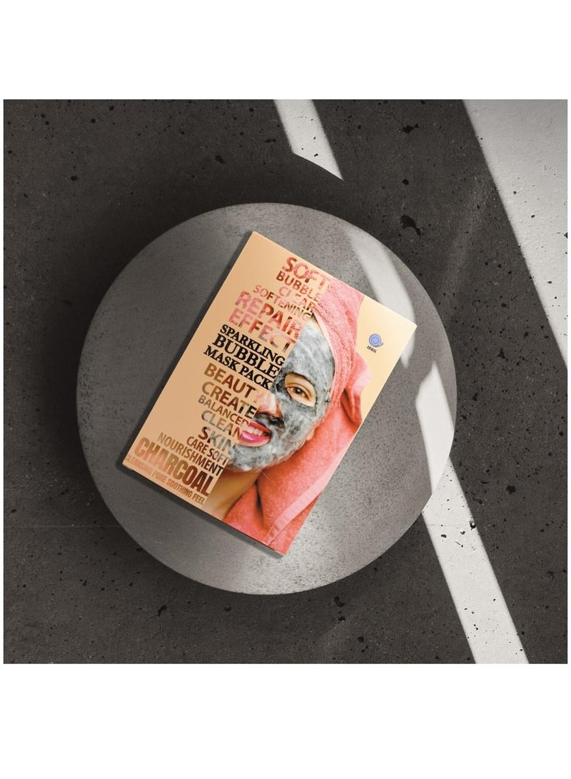 سنايل قناع الفقاعات المتلألئة للعناية بالبشرة المتوازنة والنقية والتغذية الناعمة بالفحم 23 مل - Image 3