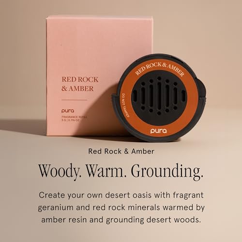 Pura Car Scent Refill - Fragrance for Pura Car Diffuser - Clean & Safe Luxury Diffuser Scent - Long-Lasting Fragrance for 30 Days of Aroma - Must-Have - Red Rock & Amber - Image 2