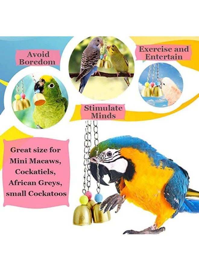 SunGrow Parrot Bell Toys, Galvanized 3 Steel Bells For Cockatiels, Conures And Lovebirds, Jingle Sound, 3 Bells Per Pack - Image 4