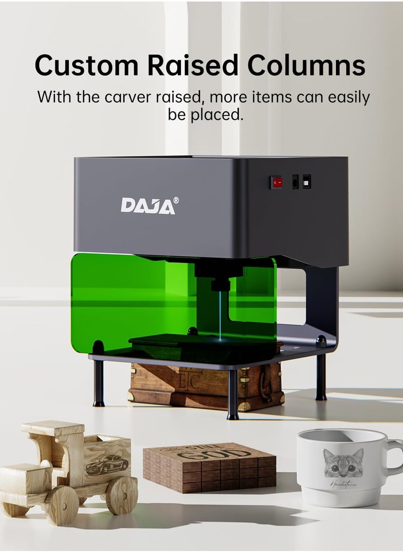 DAJA - DJ6 Laser Engraver DIY Marking Portable Engraving Machine for DIY Handcraft Logo Mark Printer 80x80mm Carving Area Support Wireless Mobile Connection Wood Ceramics Kraft Papers Leathers Plastic - Image 1
