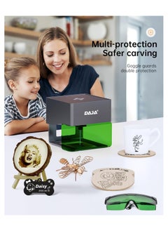 DAJA DJ6 Laser Engraver DIY Marking Portable Engraving Machine for DIY Handcraft Logo Mark Printer 80x80mm Carving Area Support Wireless Mobile Connection Wood Ceramics Kraft Papers Leathers Plastic  - Image 4