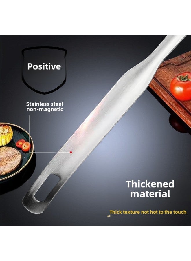 Stainless Steel Household Soup Spoon Thickened Soup Leak Tableware Spoon Hot Pot Shop Special Soup Leak Spoon Porridge Spoon Kitchen Spoon Soup Shell-Specifications:410 Stainless Steel Pointed Tail Spoon  - Image 5