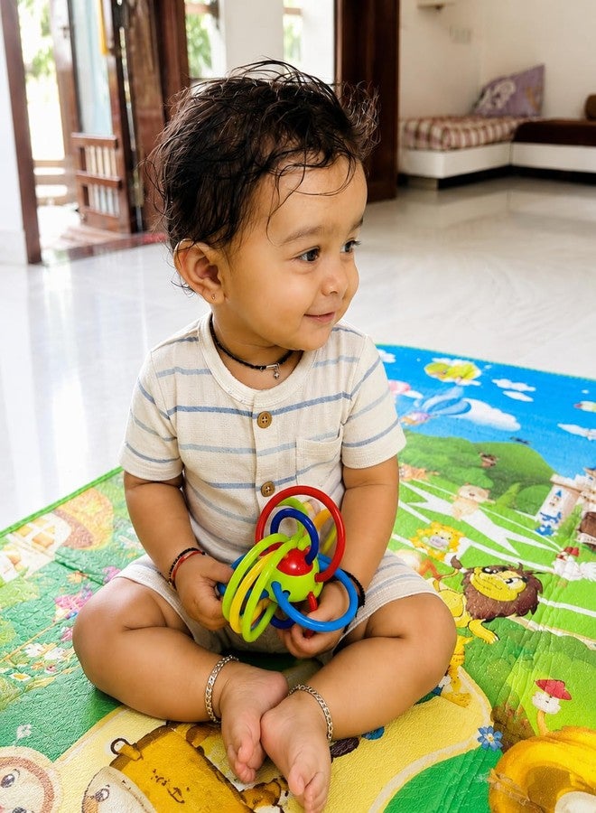 BluBasket Infant Silicone Sensory Baby Teether Ball | Loopi Teething Tube Toy with Rattle for Babies 3-12 Months | BPA-Free Food Grade Newborn Toy for Sensory Development & Gum Pain Relief - Image 4