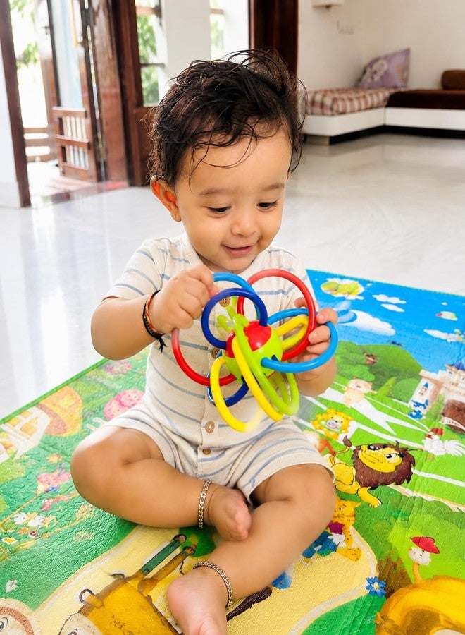 BluBasket Infant Silicone Sensory Baby Teether Ball | Loopi Teething Tube Toy with Rattle for Babies 3-12 Months | BPA-Free Food Grade Newborn Toy for Sensory Development & Gum Pain Relief - Image 5