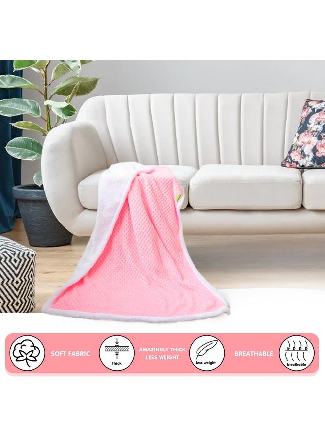 OYO BABY New Born Super Soft Baby Blanket Wrapper Sheet Cum Baby Blanket For Baby Boys, Baby Girls, Babies New Born Baby Products All Baby Pink, Fleece, Lightweight, 1 Count  - Image 2