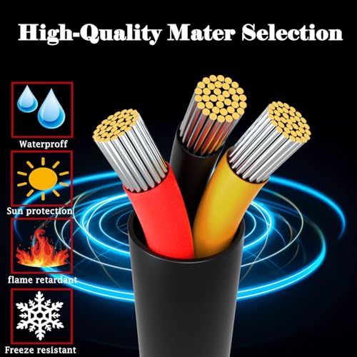 striveday 16 Gauge Wire, 3-Conductor Electrical Wire. 16 AWG Stranded Flexible PVC Tinned Copper 16/3 Cord Extension Cable is Used for LED Lamp Lighting, Automotive, Speaker, Audio, Power, etc. (33FT - 10M). - Image 2