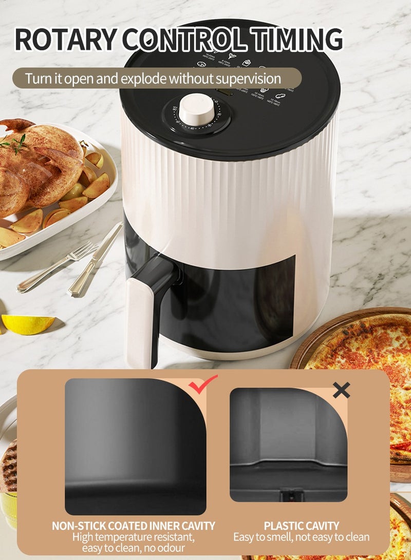 Beirui 4.5 Liter Large Capacity Air Fryer, 800 Watts, Knob Control, Fast Hot Air Circulation for Frying, Grilling, Roasting and Baking  - Image 5