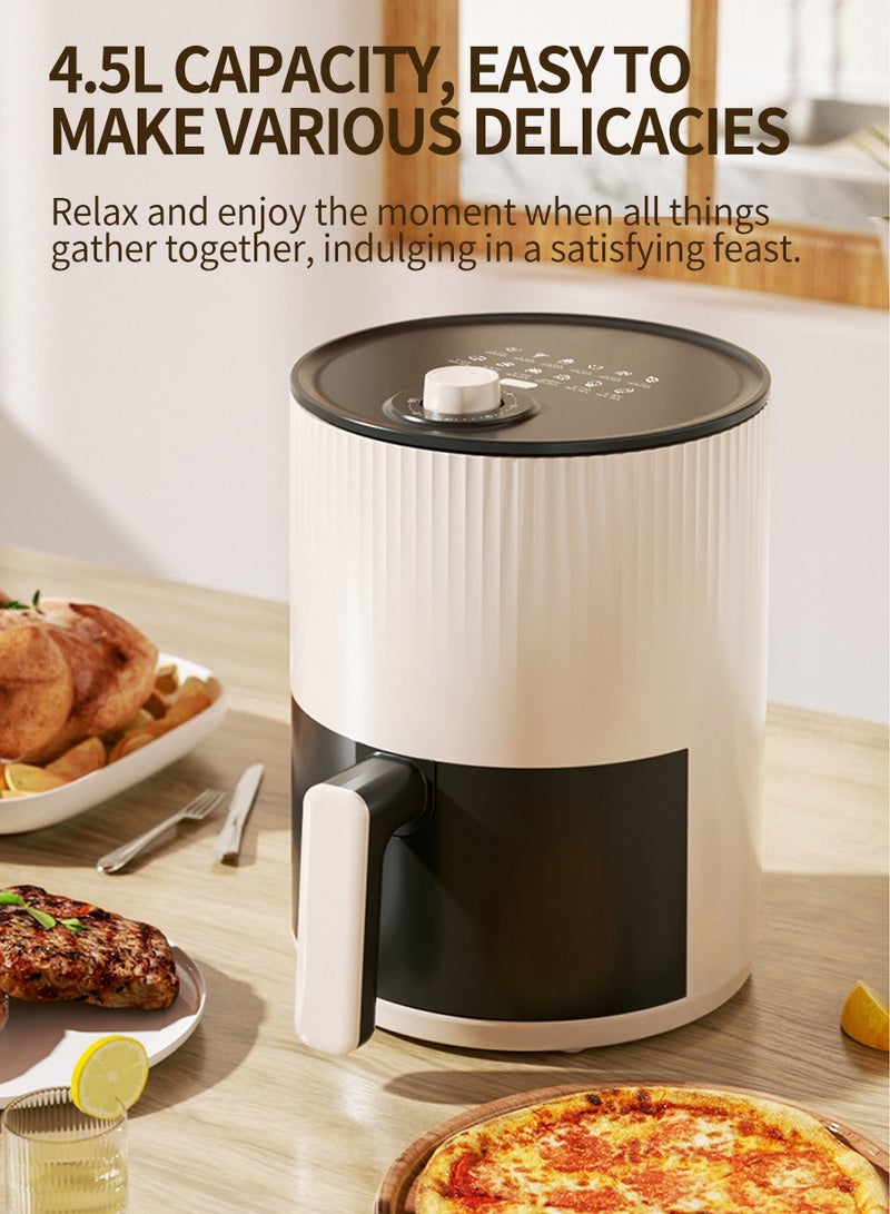 Beirui 4.5 Liter Large Capacity Air Fryer, 800 Watts, Knob Control, Fast Hot Air Circulation for Frying, Grilling, Roasting and Baking  - Image 4