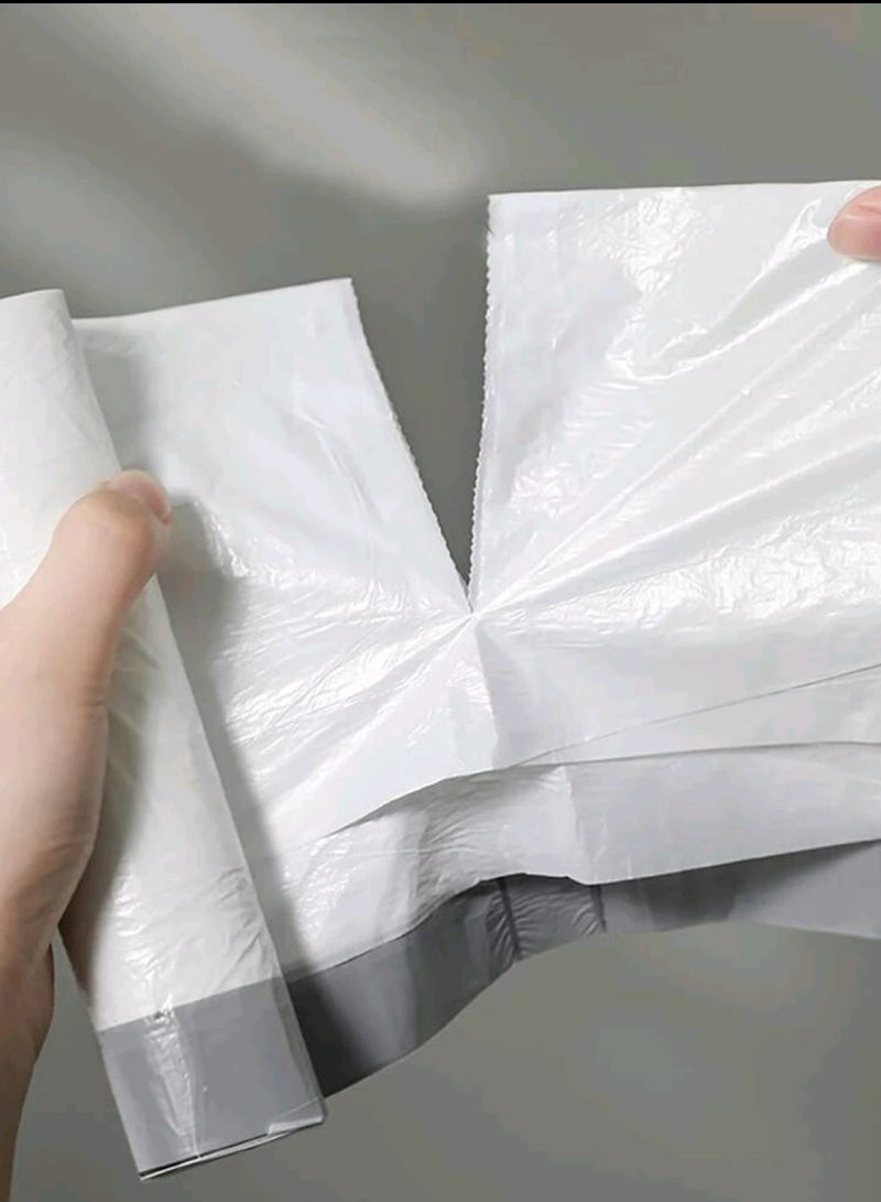 أكياس قمامة صغيرة سميكة جديدة مصنوعة من مواد معززة لأكياس قمامة المطبخ مع حبل ربط، تصميم للإغلاق التلقائي وحقيبة قمامة قابلة للارتداء مكونة من 100 قطعة - Image 5