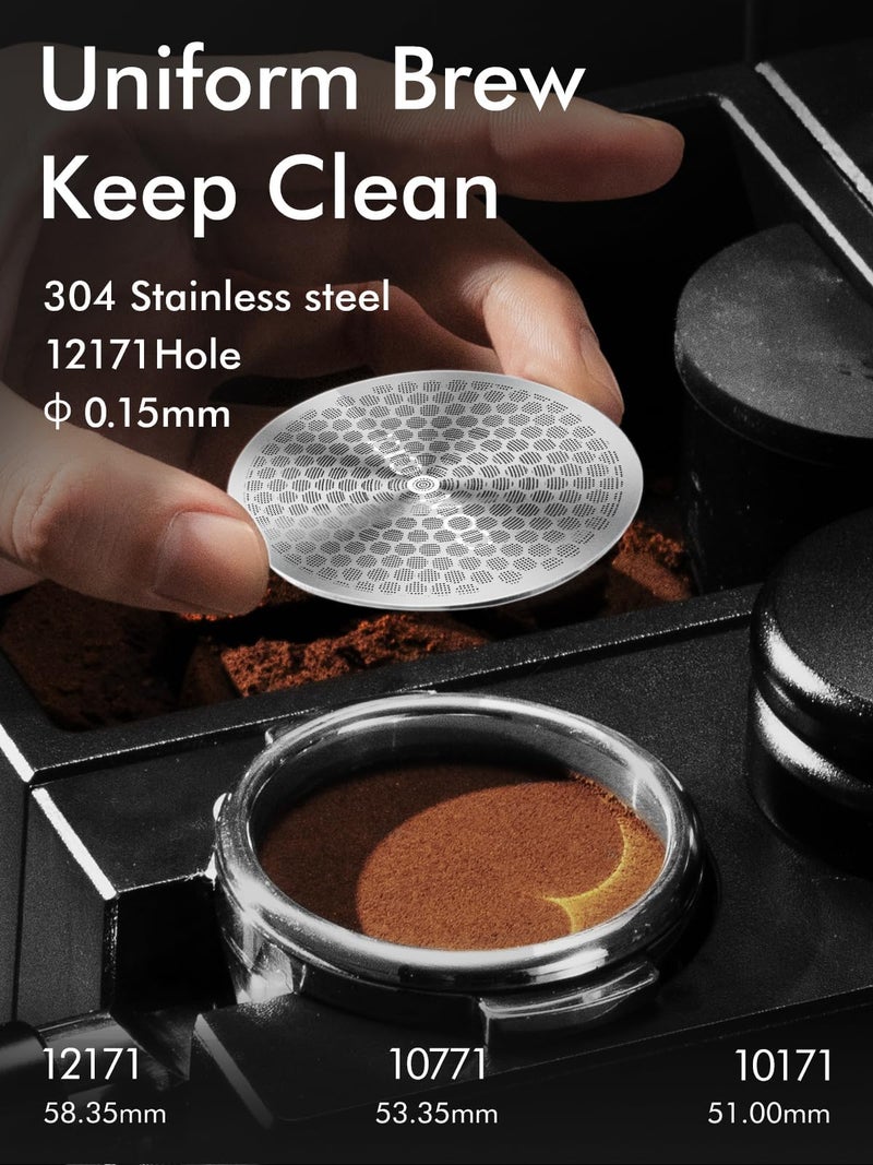 Dioomod 53.3mm Espresso Puck Screen, 0.9mm 150Î¼m Ultra Thin Coffee Espresso Filter Screen - Mesh Reusable Filter for Espresso Portafilter Filter Basket 54mm - Image 2