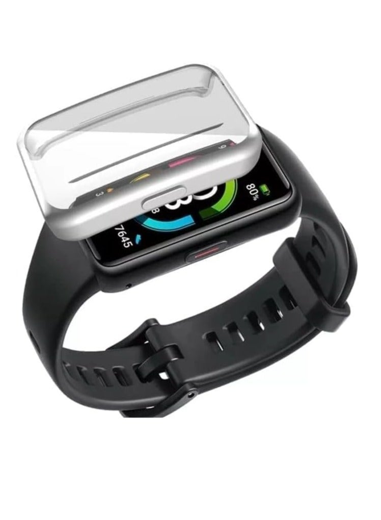 ten.tech Soft Case For Honor Band 6- Honor Band 7 TPU Silicon All-Around Screen Protector Cover Bumper Protector Full Cover Screen Protection - Image 3