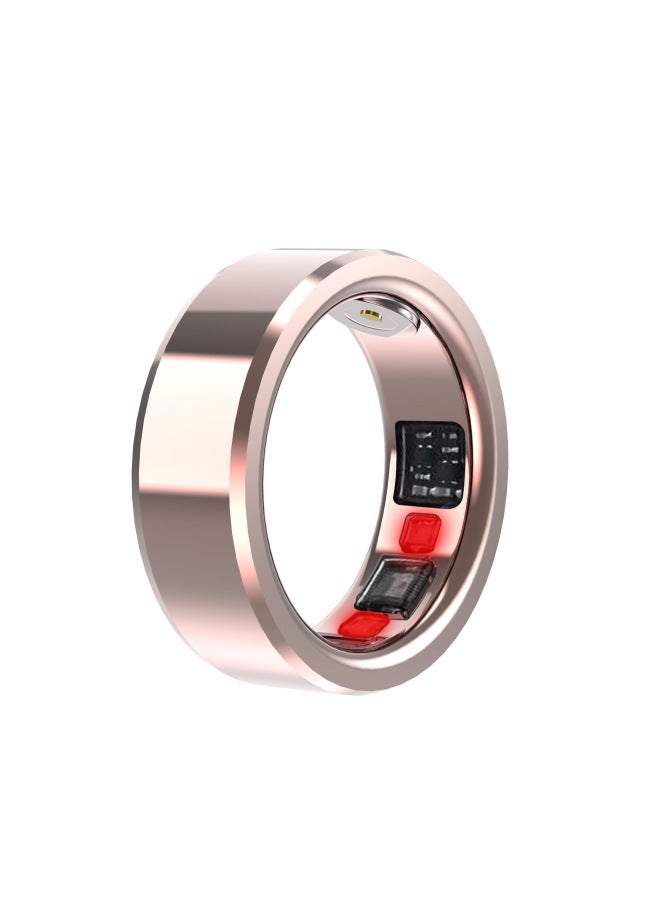 Titanium Stainless Steel Bluetooth Smart Ring Waterproof Sports Sleep Heart Rate Monitoring European And American Hot Sale Fashion Ring-Color:Gold Ring Ring Charging Cable - Image 3