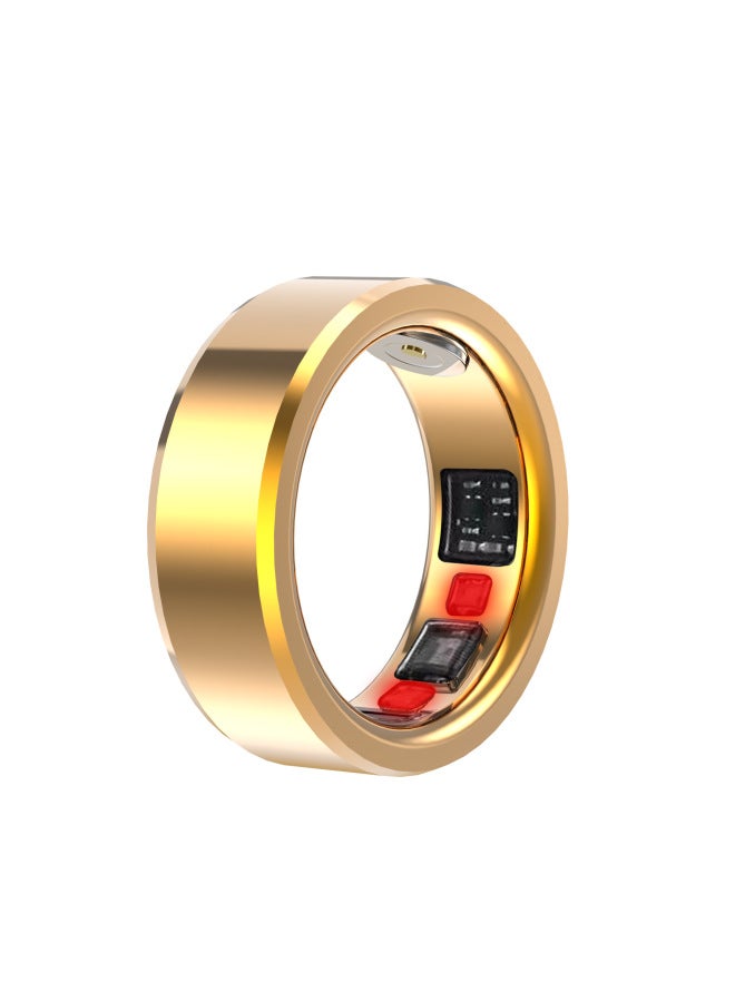 Titanium Stainless Steel Bluetooth Smart Ring Waterproof Sports Sleep Heart Rate Monitoring European And American Hot Sale Fashion Ring-Color:Gold Ring Ring Charging Cable - Image 2