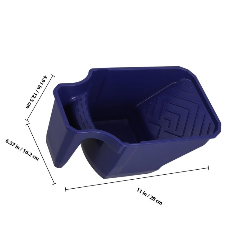 Plastic Paint Tray and Brush Holder Set Sturdy Roller Tray for Home Painting Projects - Image 3