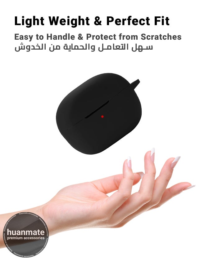 huanmate Anker SoundCore Life P3i Silicone Case Cover - Black - Made with Soft Silicone, Lightweight & Durable - Stylish Design, Accurate Cut-outs, Easy Installation & Removal  - Image 3