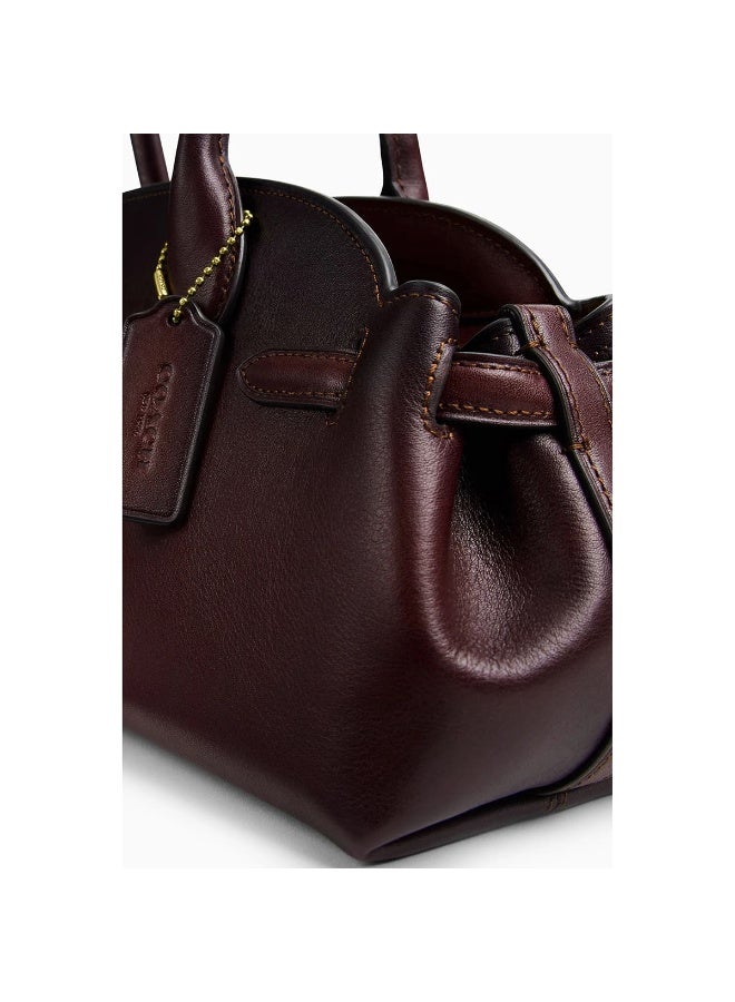 Coach Burgundy Leather Women Shoulder Bag CCM57 B4MPL Designer Handbag - Image 4