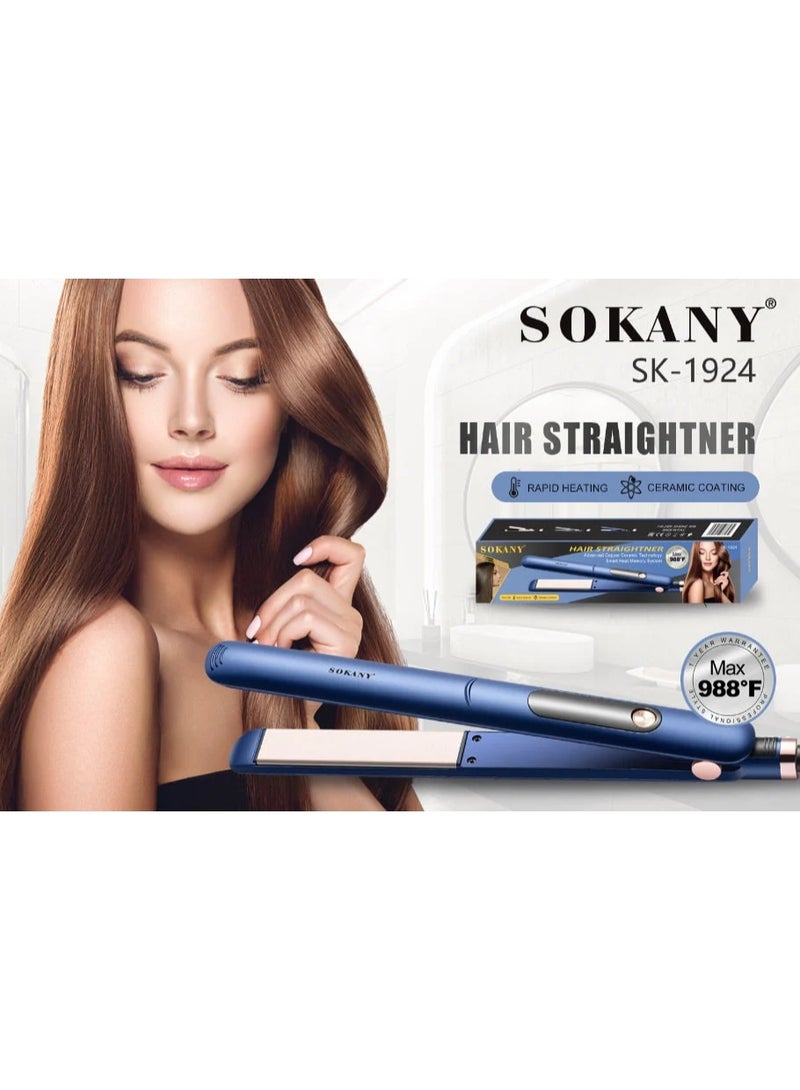 سوكاني مكواة شعر سوكاني SK-1924 احترافية – ألواح سيراميك عريضة، تسخين سريع وتحكم في الحرارة لتصفيف مثالي - Image 3