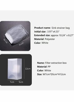 KASTWAVE 100 Pcs Kitchen Sink Trash Mesh Bag, Disposable Anti-Clogging Elastic Mesh Sink Strainer Filter Bags, for Collecting Kitchen Food Waste, Leftover, Garbage (with a Box)  - Image 4