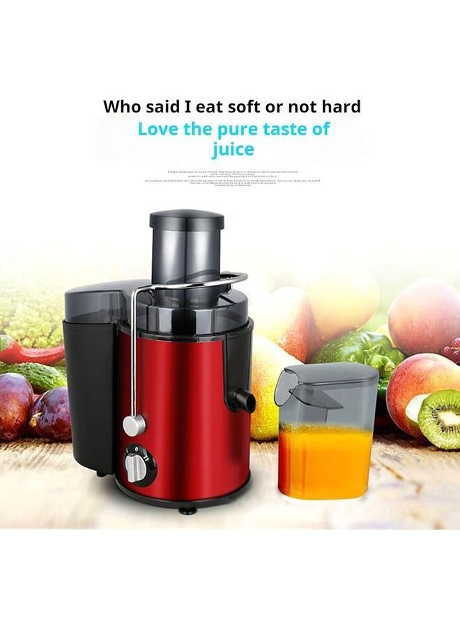 Wide Mouth Juicer Extractor 800W, for Vegetable and Fruit Easy to Clean, Bright Red Centrifugal Juicer Extract for Fruit Vegetable, Easy to Clean, Stainless Steel, BPA-free  - Image 5