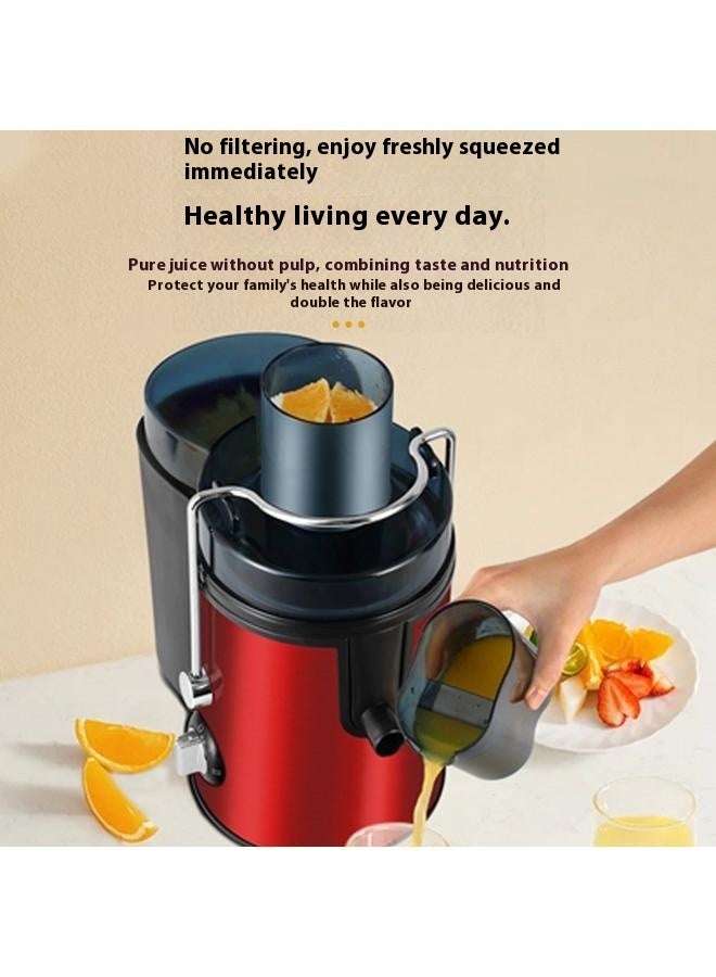 Wide Mouth Juicer Extractor 800W, for Vegetable and Fruit Easy to Clean, Bright Red Centrifugal Juicer Extract for Fruit Vegetable, Easy to Clean, Stainless Steel, BPA-free  - Image 2