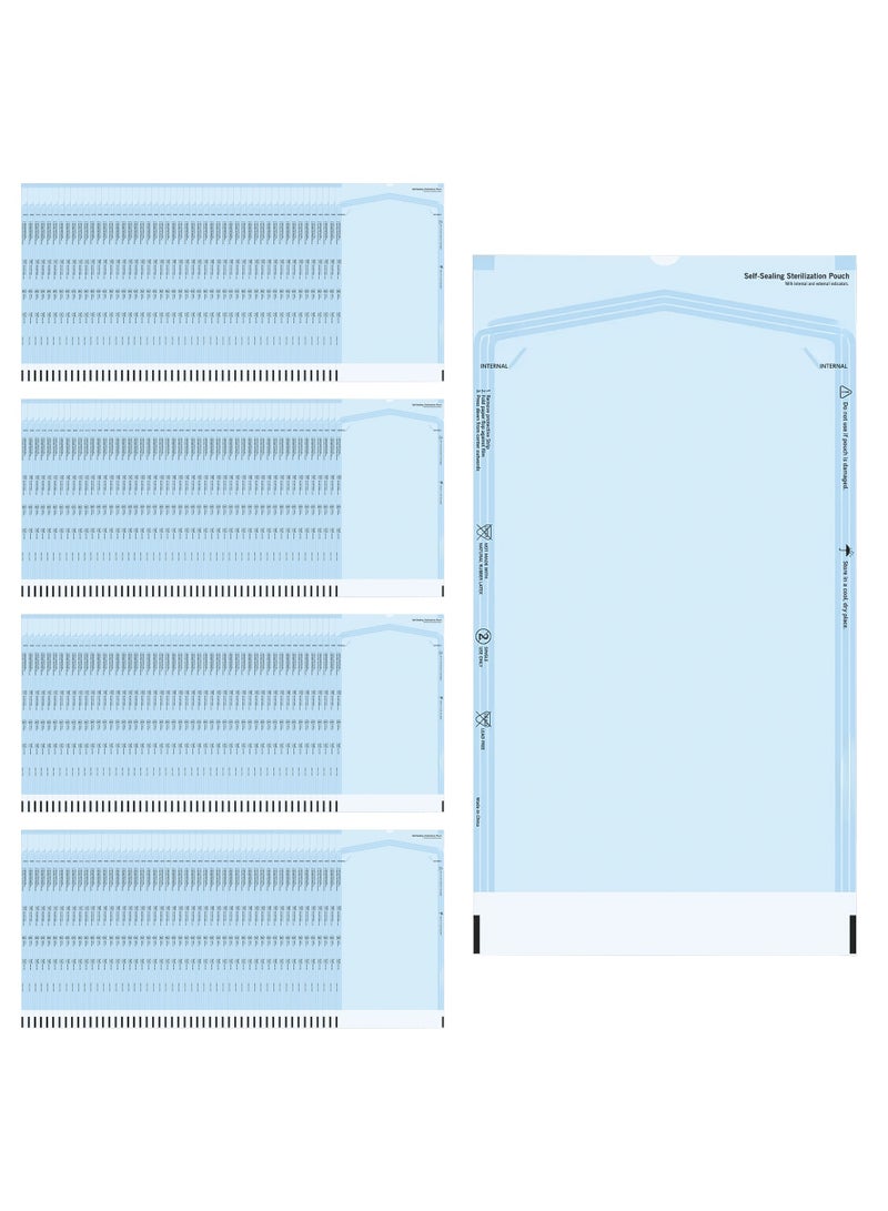 كينغ ماريوت 200 قطعة | أكياس تعقيم ذاتية الختم | ورق طبي وفيلم قابل للتعقيم | متوافق مع البخار و EO | مثالي للاستخدام في طب الأسنان والطب والمختبر - Image 1
